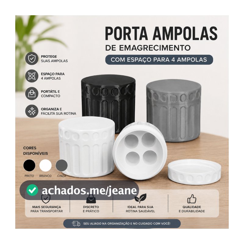 Porta ampolas de emagrecimento organizador medicamento estojo para 4 unidades case para injeção