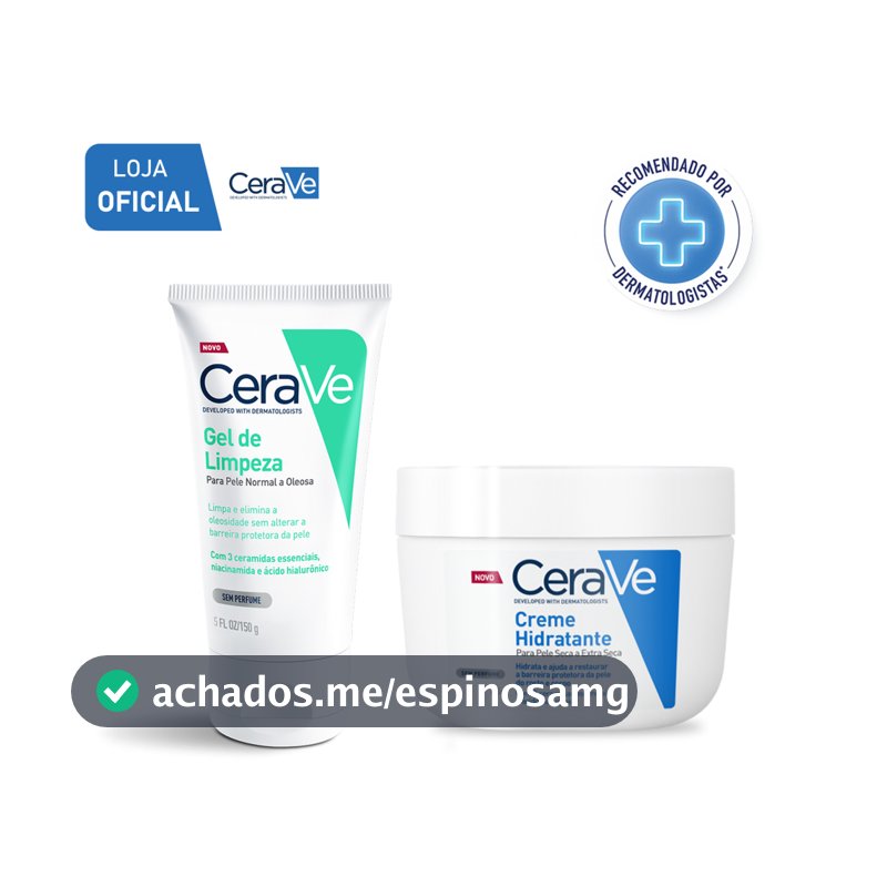 Kit CeraVe Gel de Limpeza Facial 150g + Creme Hidratante Corporal 85g