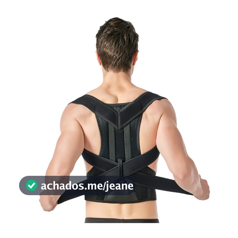 Z&D Lingerie Cinta Colete Unissex Reforçada Corretor Postural Coluna Lombar Forte 892