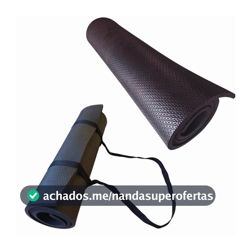 Colchonete COM ALÇA Antiderrapante para Academia 1,00x50 10mm Texturizado Envio Imediato
