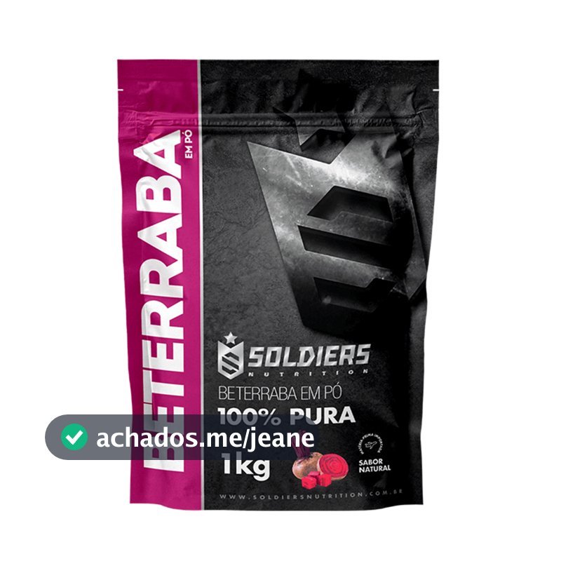 Beterraba Em Pó 1kg 100% Pura Soldiers Nutrition Suplemento Esportivo Pré Treino Performance Saúde