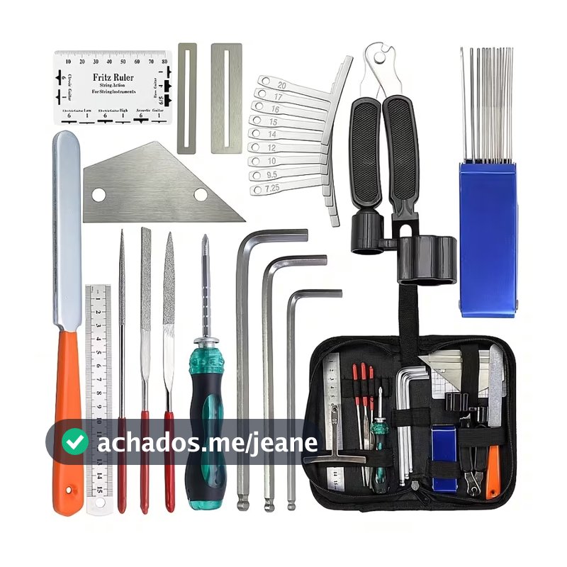 Conjunto de ferramentas de reparo de guitarra 25 em 1