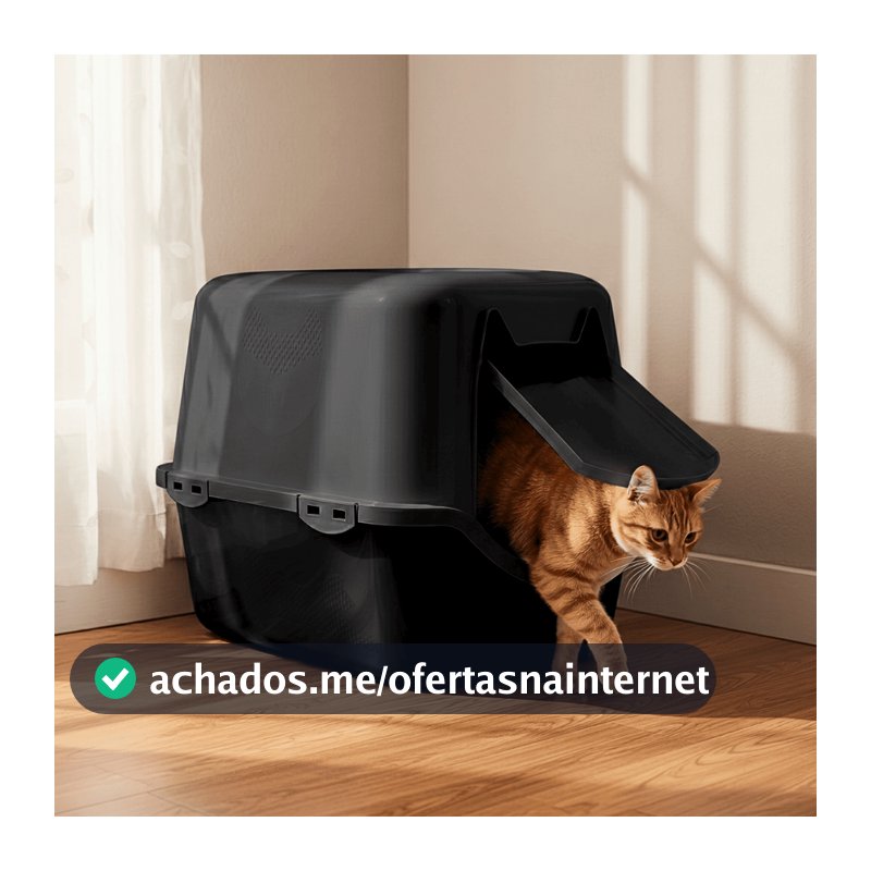 Caixa Areia Fechada Banheiro Toalete Sanitário Gato Antiodor Durapets