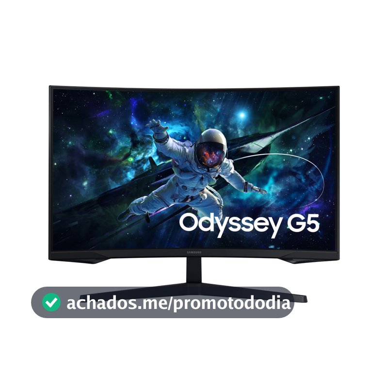 Monitor Gamer Samsung Odyssey G5 32'', QHD, 165Hz, 1ms,  Freesync, HDMI, DP