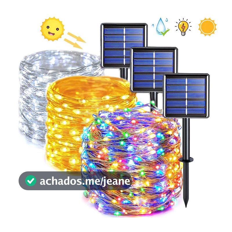10M/20M LED luzes de corda solares ao ar livre à prova d'água luzes de Natal-Decoração de luzes para festas e encontros