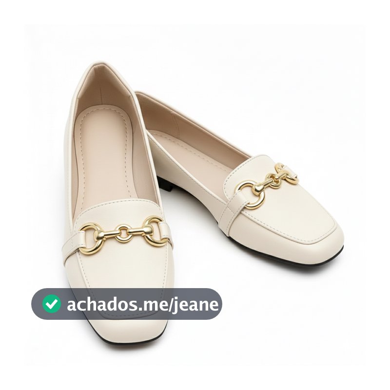 Sapatilha Feminina Mocassim Bico Quadrado - Linha Confort