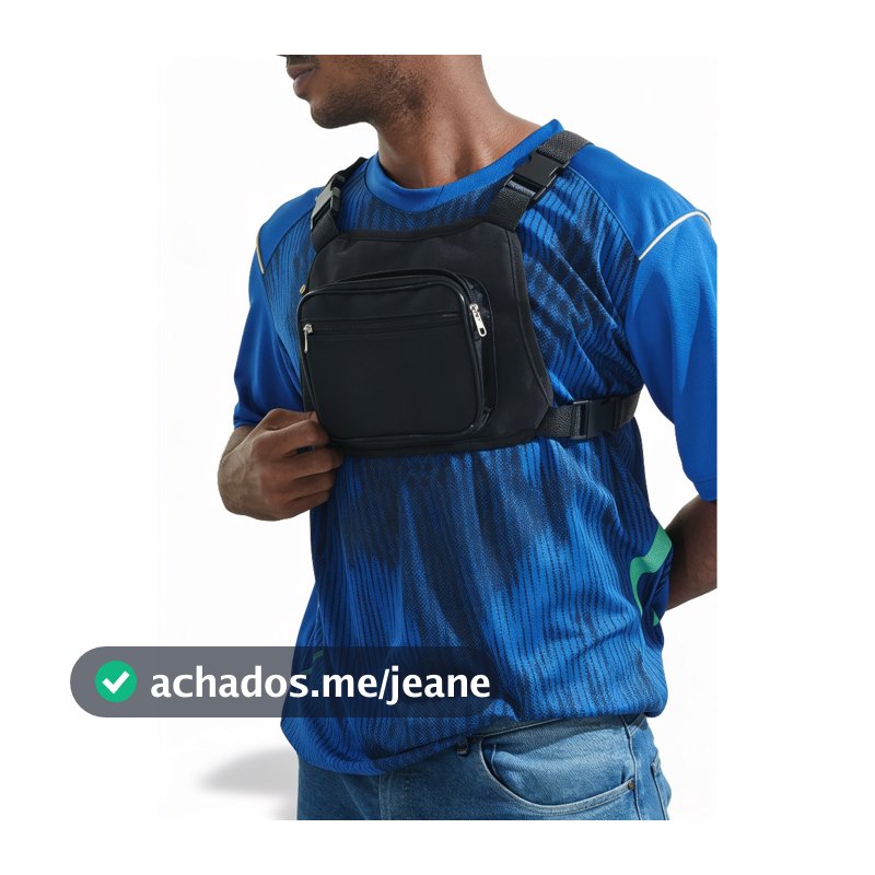 Bolsa de Peito Pochete Motoboy Unissex Chest Bag Transversal Antirroubo Ajustável Esportiva e casual