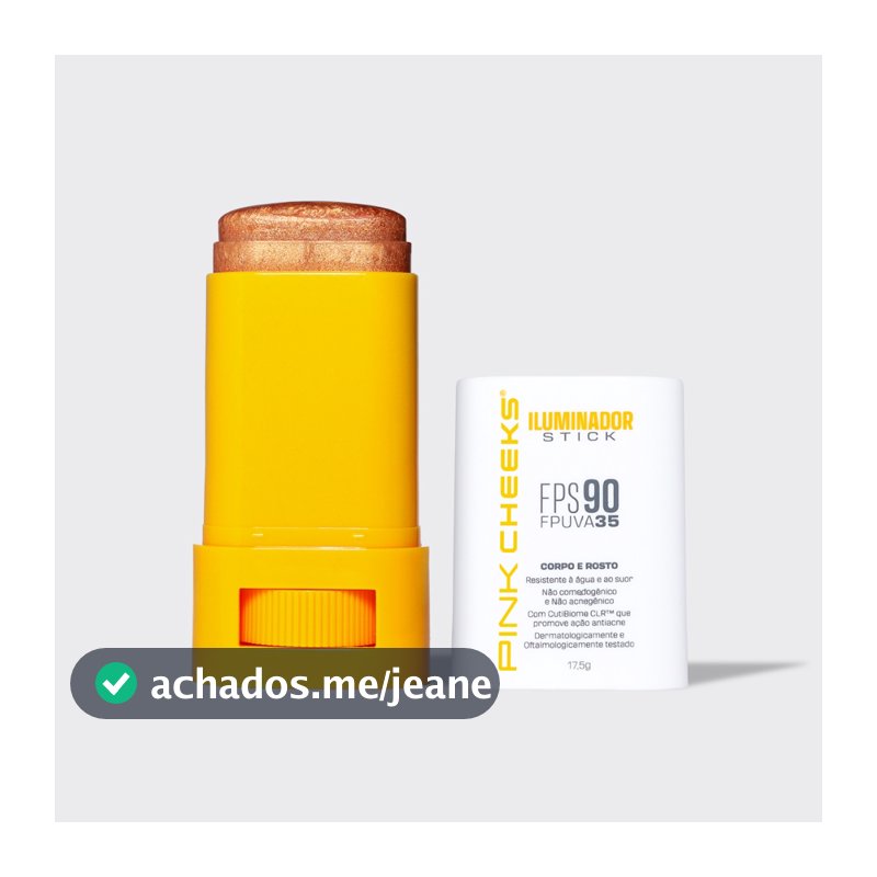 Iluminador Multifuncional Corporal e Facial FPS 90 FPUVA 35 17,5g com Proteção Solar PINK CHEEKS