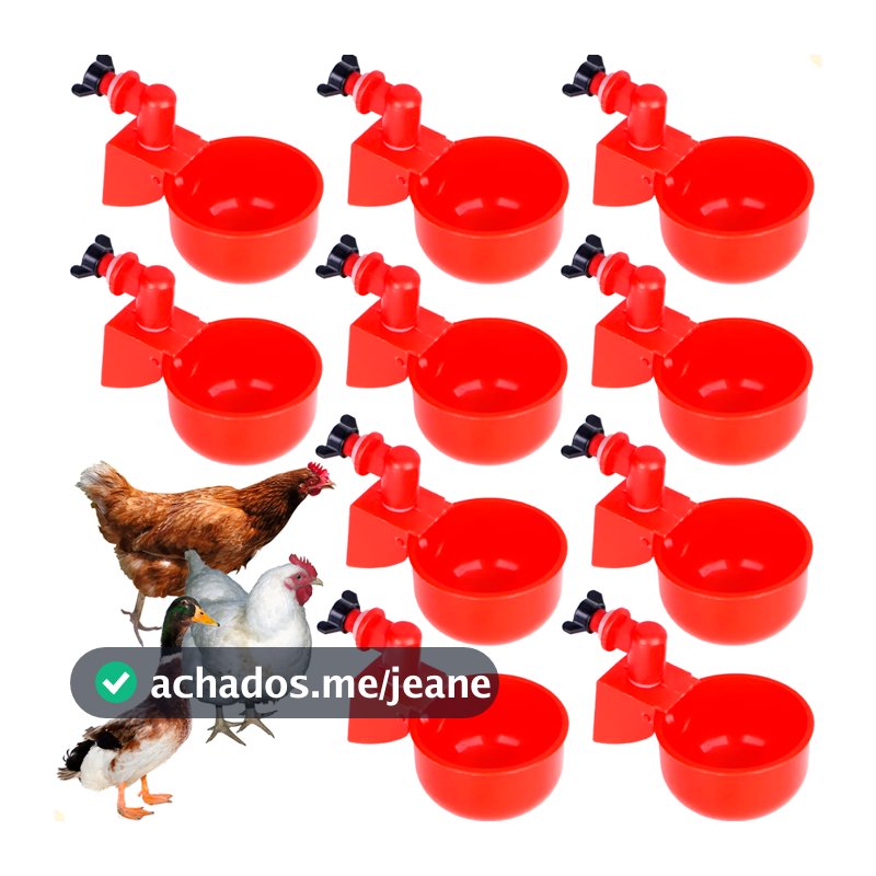 Kit 5/10/12/20 Bebedouro Automático Para Aves Galinhas Pato - Copo De Água