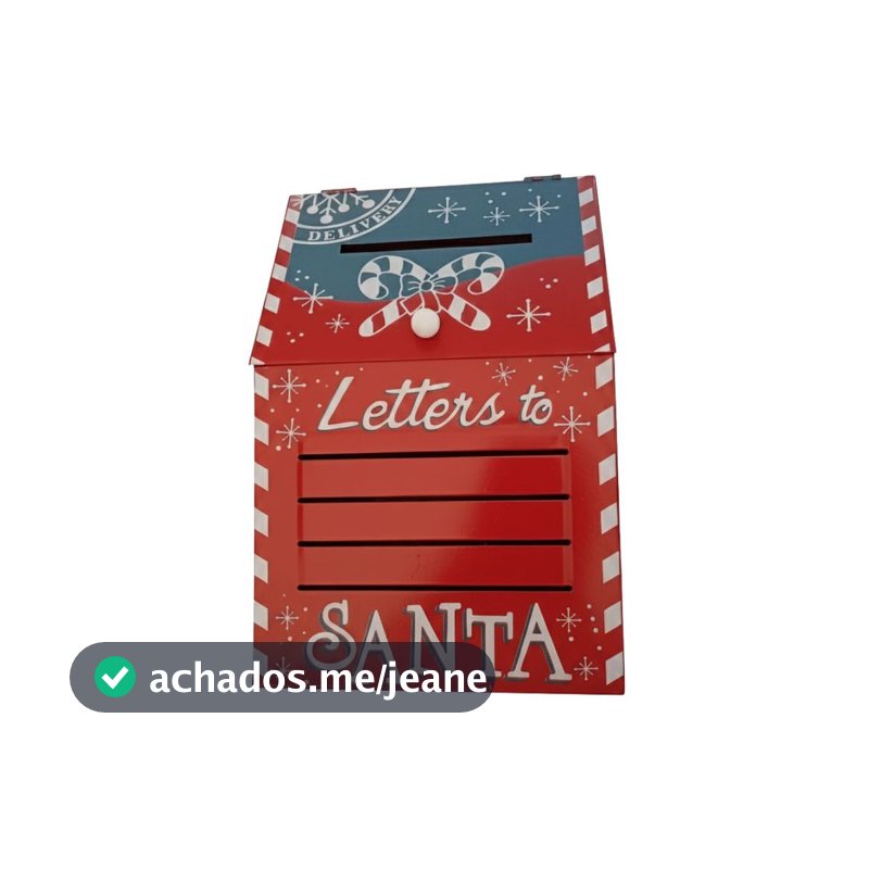 CAIXA CORREIO NATALINA DE METAL GRILLO