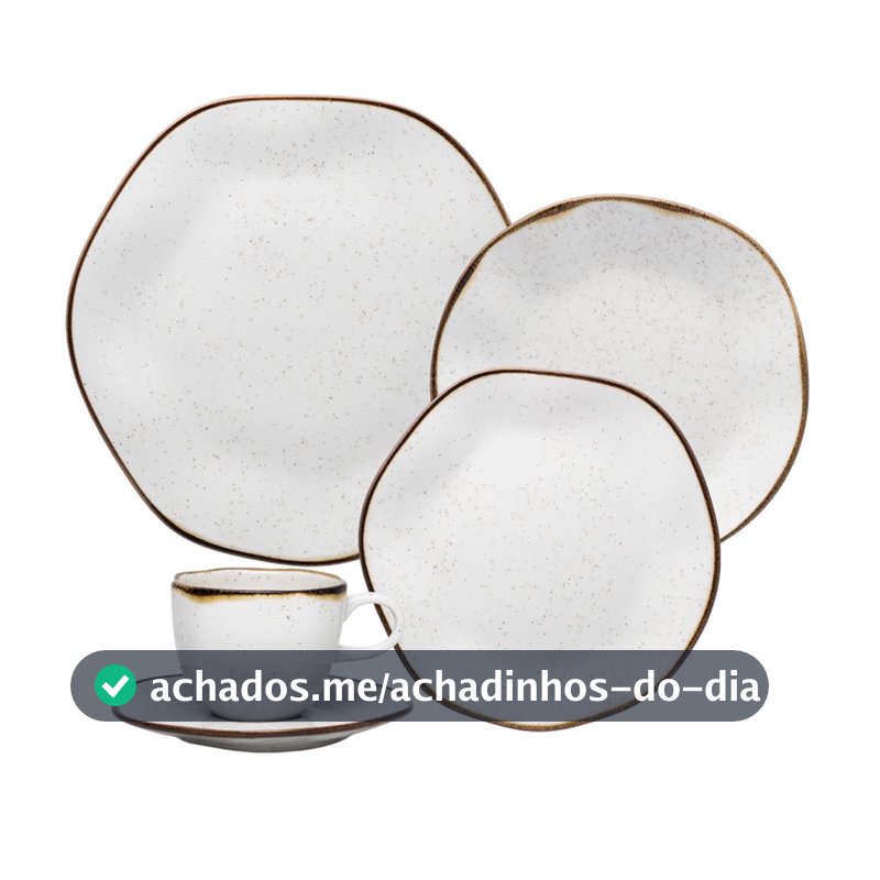 Aparelho de Jantar 20 Peças em Porcelana Ryo Maresia Oxford