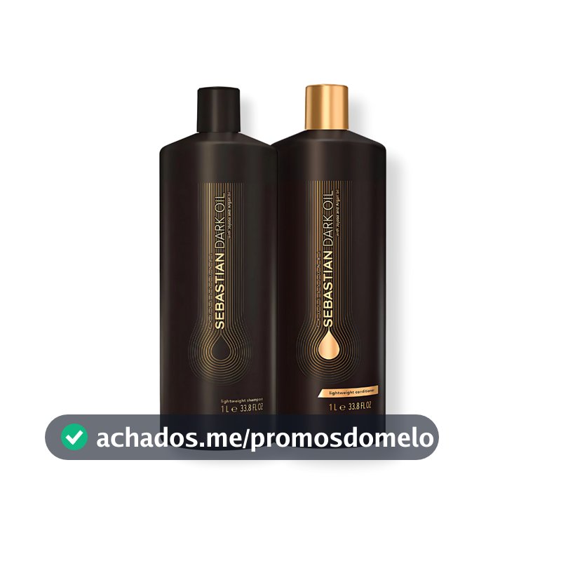 Kit Wella Sebastian - Shampoo 1L e Condicionador 1L Dark Oil