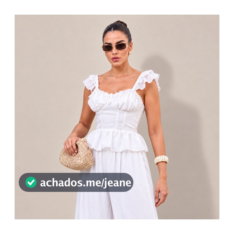 Conjunto Feminino Blusa estilo Corset com babados + Calça estilo Aladim forrada