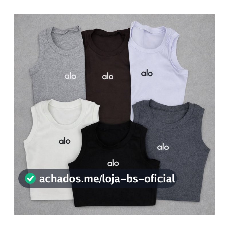 ALO Cropped Regata Canelado Fitness