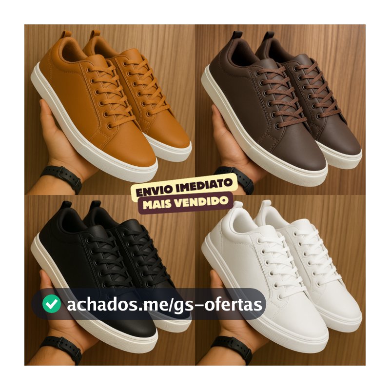 Tênis Sapatênis Masculino Casual Trabalho Social Dia a Dia Jaca Qualidade