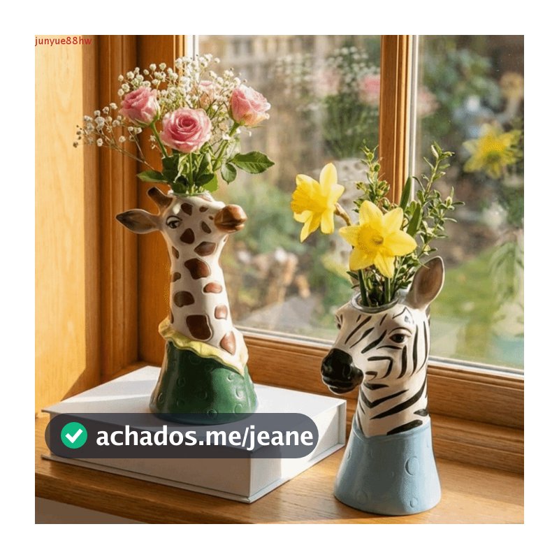 Vaso De Animais JUNYUE , Arte Moderna Com Arranjo Floral Decorativo De Girafa De Vinil Infantil