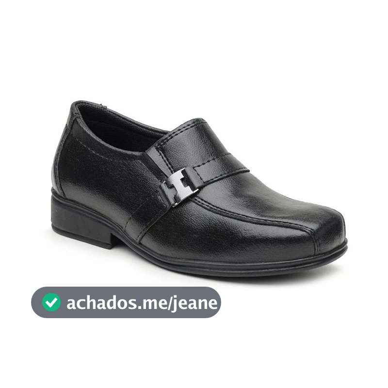 Sapato Social Infantil Masculino Meninos Confortável Preto Fivela Do 21 ao 36