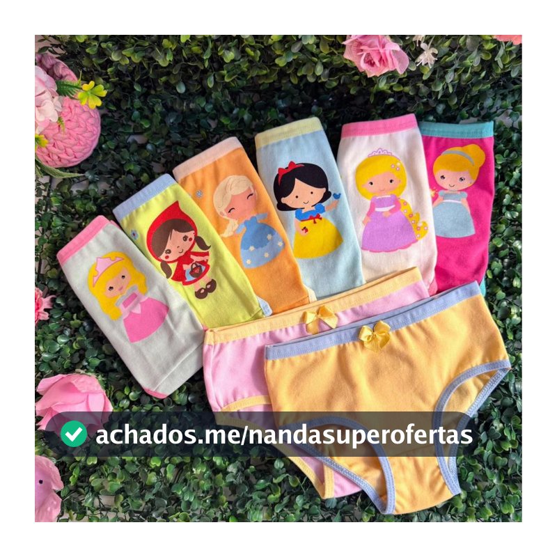 Kit com 5 Calcinhas Infantis para Meninas – Conforto e Proteção no Dia a Dia
