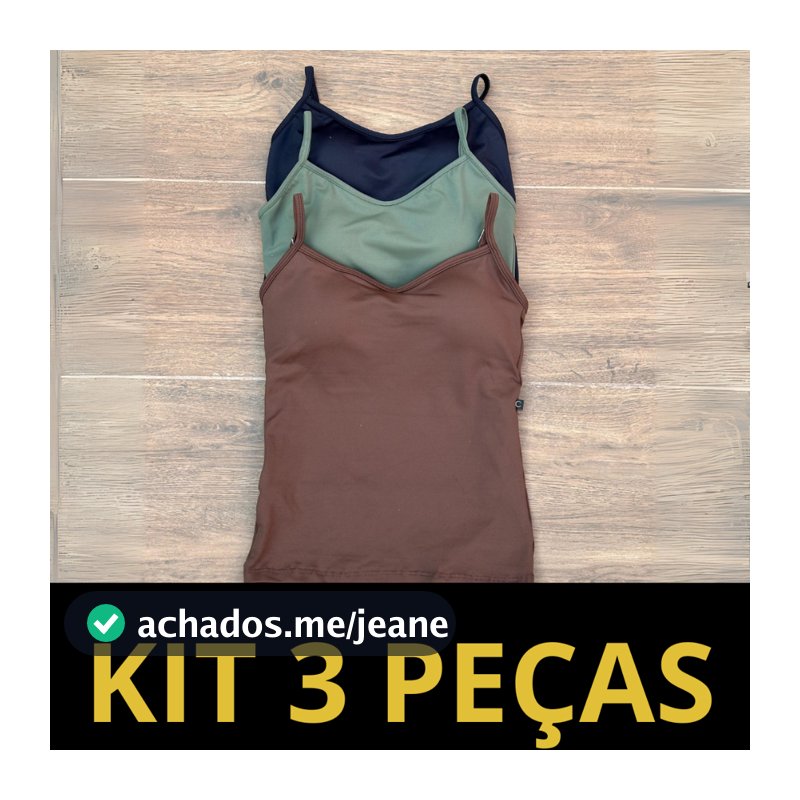 KIT 3 REGATAS COMBO DISPENSA O USO DE SUTIÃ CONFORTÁVEL PEÇA ESSENCIAL REGATA COM BOJO REGATINHA  SUPLEX POLIAMIDA