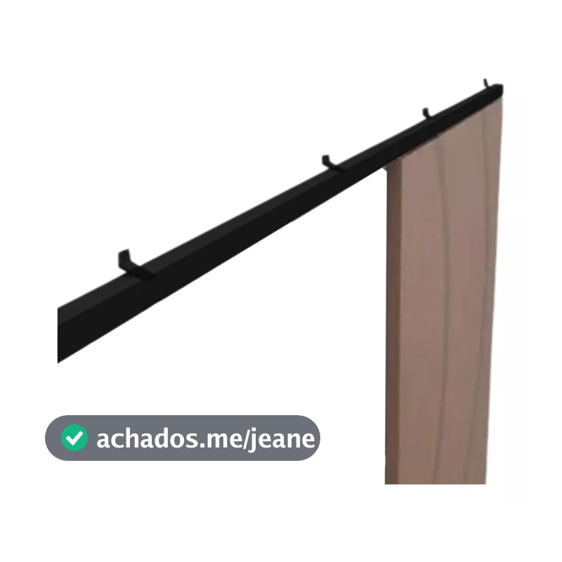 Kit Porta de Correr até 80cm trilho total 1,60mt Roldana Concava 4 Rodas