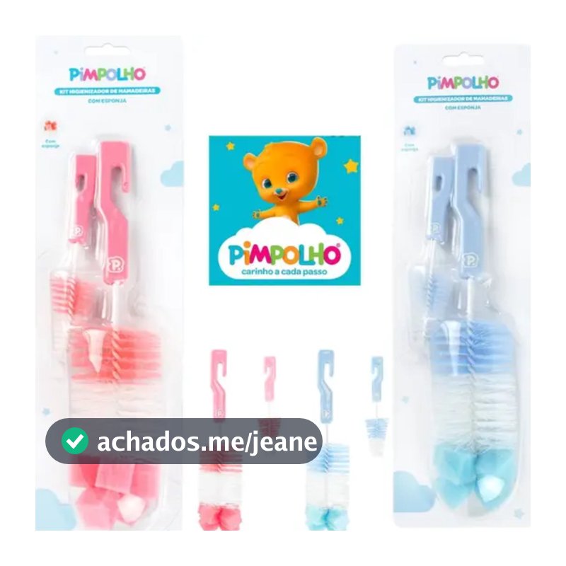 Kit Escovas Para Mamadeiras E Canudos Pimpolho