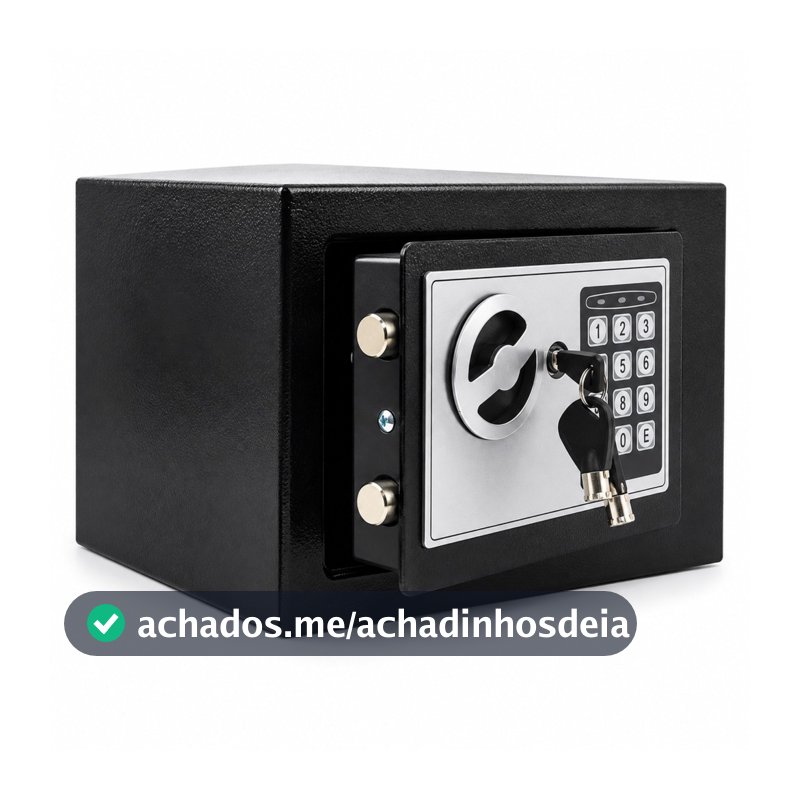Cofre Eletrônico Digital Teclado Com Senha + 2 Chaves To17