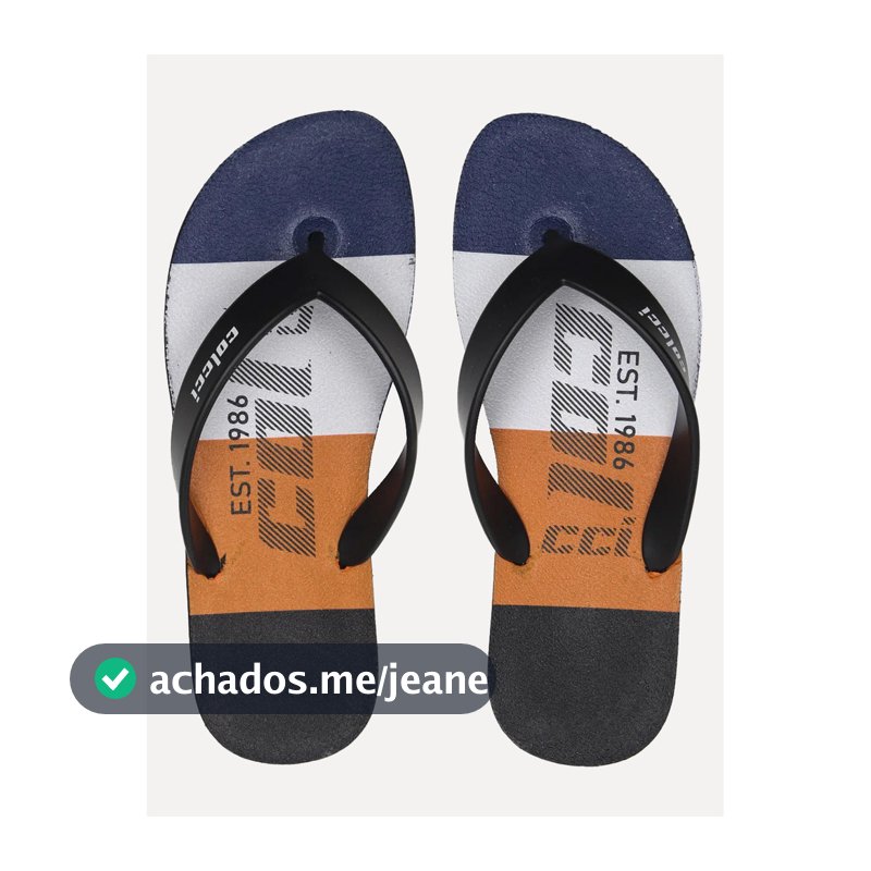 Chinelo Colcci Masculino Multicolor Neto Original Preto