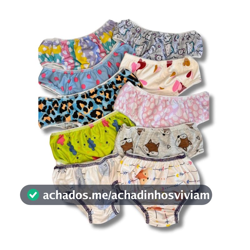 kit com 10 Calcinha infantil Kids