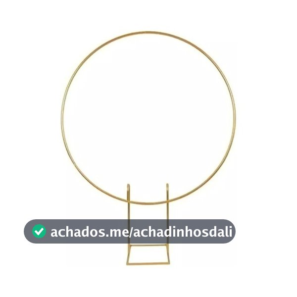 Arco Redondo 1,50m Desmontável para Decoração de Festas em Ferro Dourado