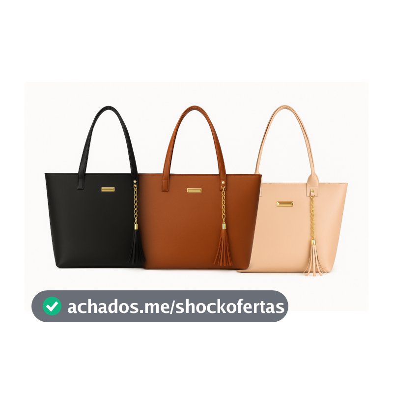 Bolsa Sacola Feminina de Ombro Grande Dia a Dia espaçosa Elegante para Trabalho Praia