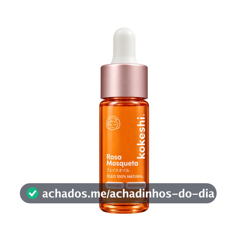 Óleo de Rosa Mosqueta 100% Puro Natural Kokeshi Reparação e Hidratação 20ml