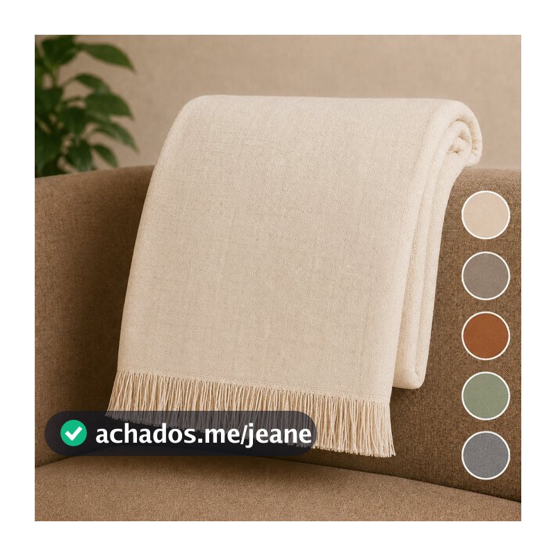 Manta para Sofá e Cama King Gigante 3,00m x 1,80m Algodão Decorativa Capa Protetora