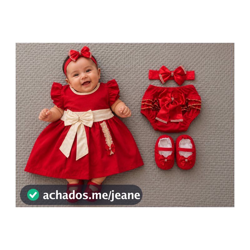 Kit Vestido Laço 5 peças menina
