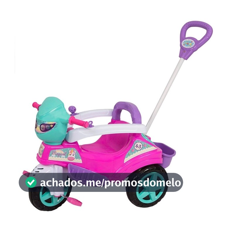Triciclo Passeio e Pedal Infantil Maral Baby City Menina
