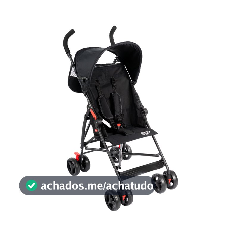Carrinho De Bebê Passeio Guarda Chuva Styll Baby Preto