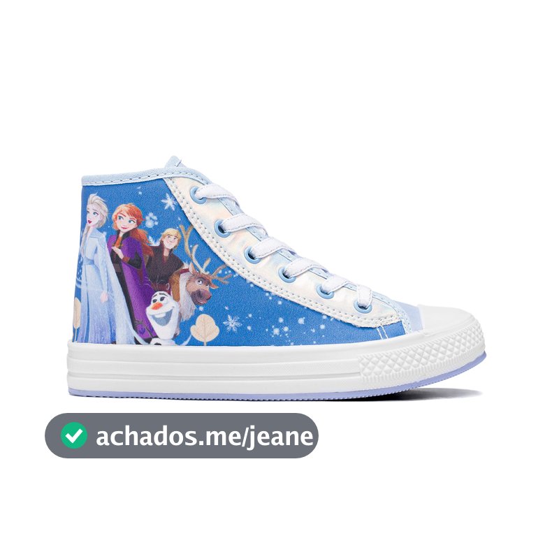 Tenis Infantil Meninas Cano Alto Frozen Disney Original