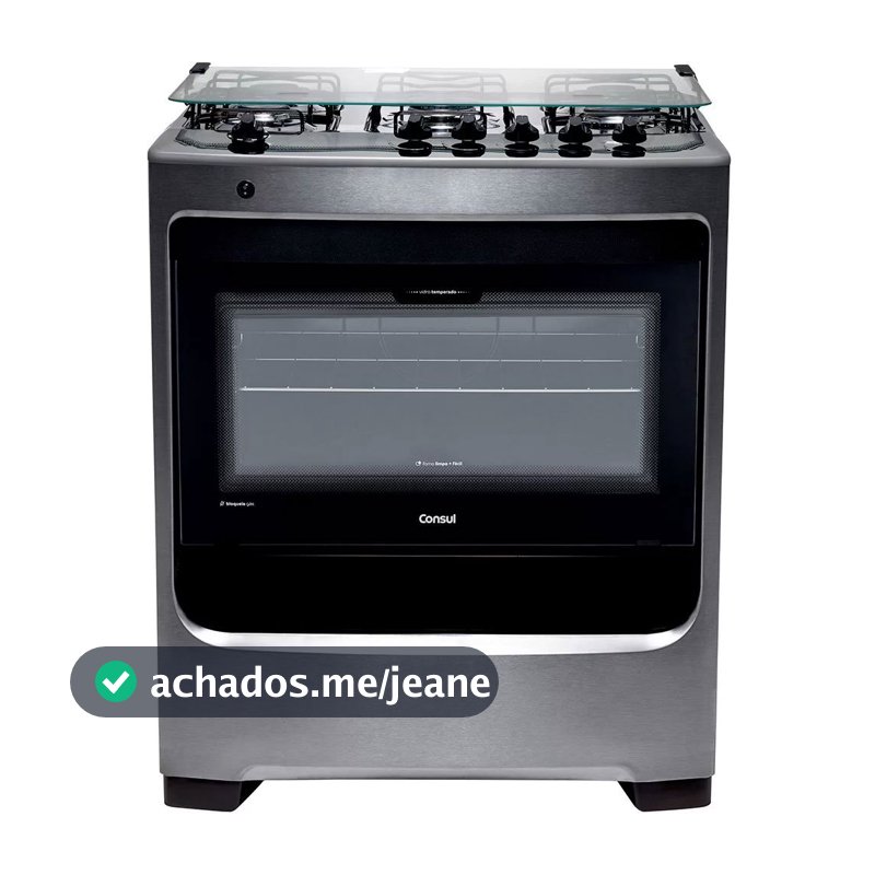 Fogão a Gás de Piso Consul 5 Bocas Mesa em Aço Inox  CFS5NAR