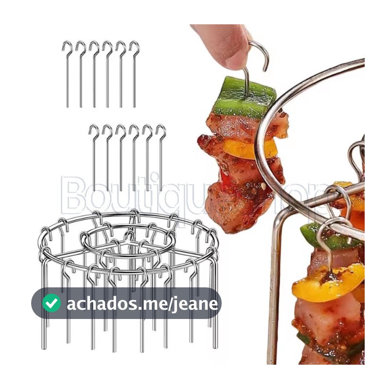 Suporte De Espetos De Aço Inoxidável-Rack De Desidratação De Forno Multifuncional-Churrasqueira De Cozinha Com Agulha-Ba