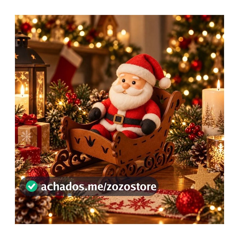 Trenó de Natal Decorativo para Enfeite Natalino natal decoração