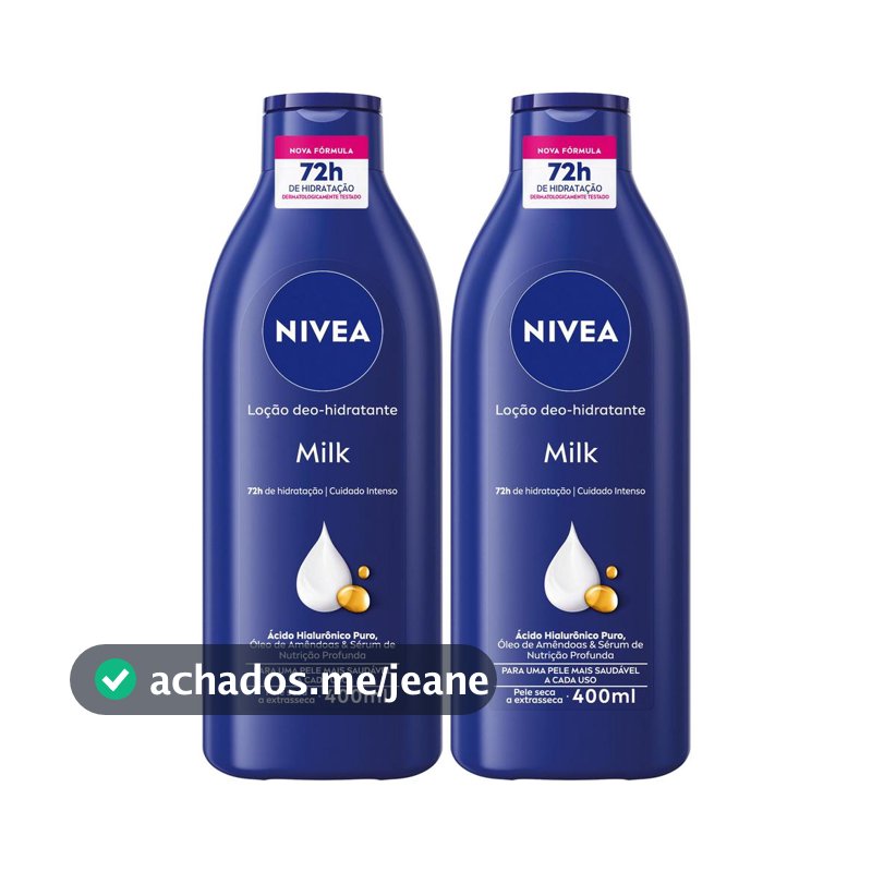 Kit NIVEA Loção Hidratante Milk Pele Seca a Extrasseca 400ml