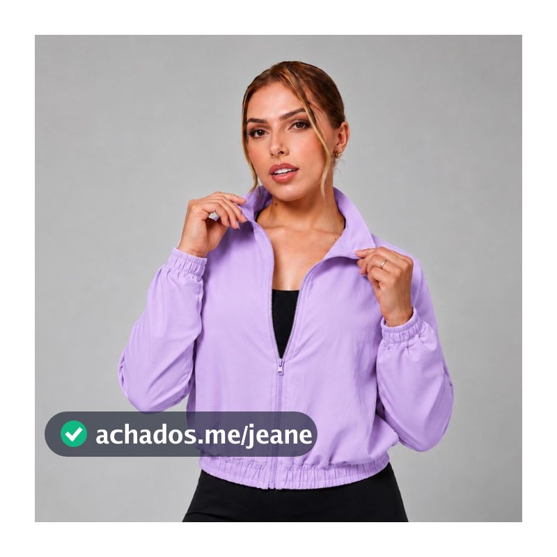 Jaqueta Feminina Corta Vento Casaco Blusa de Frio Fitness Treino Academia Bomber
