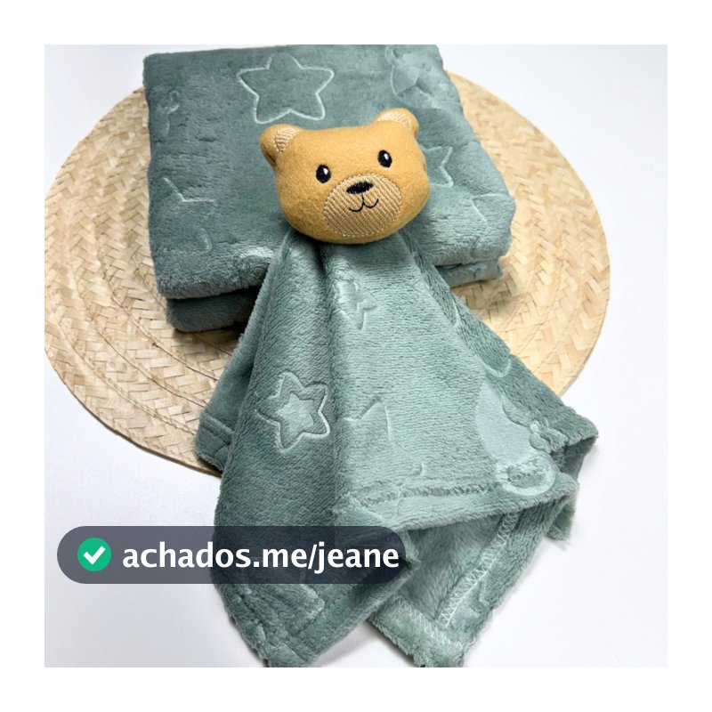 Kit 2 Peças Naninha + Manta Outono Inverno Menina Menino Alto Relevo Toque Macio
