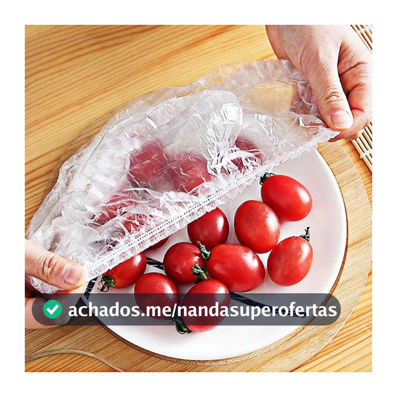Kit 500,300,100 Tampa De Plástico Descartável Para Alimento Geladeira