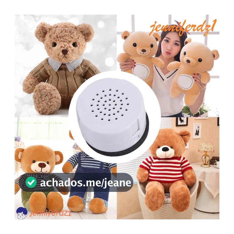 Brinquedo De Pelúcia Com Gravador De Voz JENNIFERDZ1 , Dispositivo De Gravação De Mensagens Personalizado De 30 Segundos