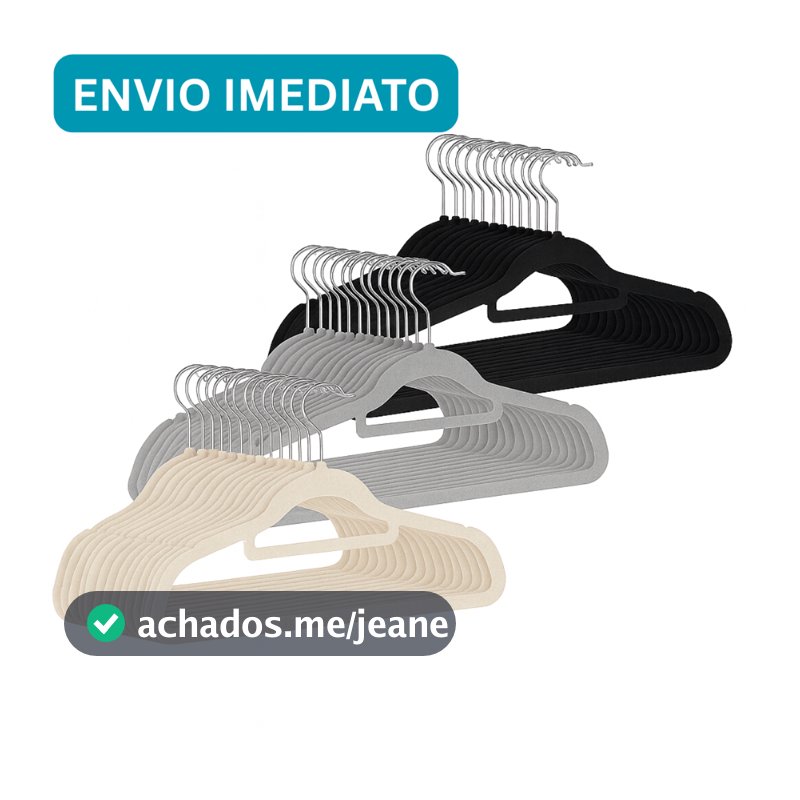 Kit Cabides Veludo Para Roupas Anti-derrapante Adulto Unidades Resistente Organizador