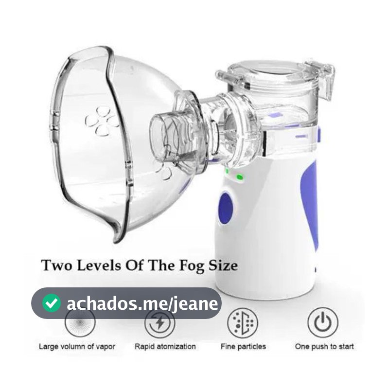Nebulizador Inalador Ultrassônico Portátil Usb Bivolt Adulto E Infantil