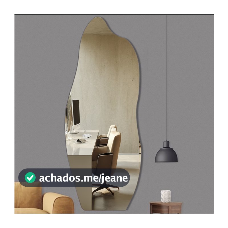 Espelho Orgânico 110x50cm Pinterest Polido