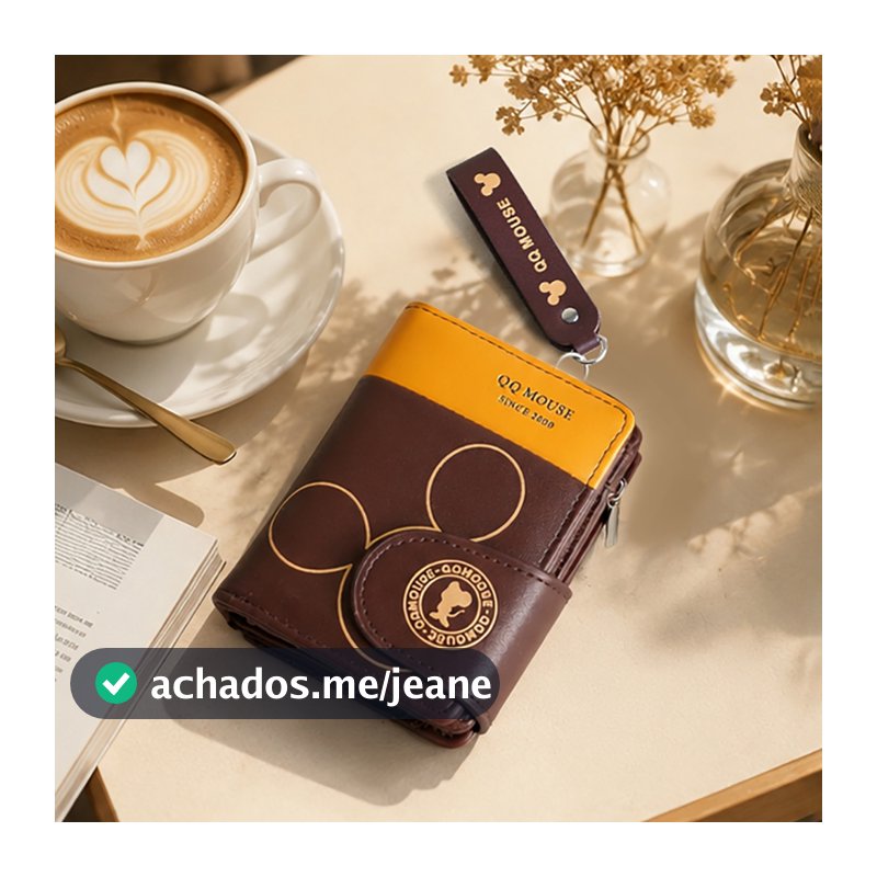 JAMI JAMI Bolsa de Mão/Carteira Feminina Zíper Porta Moedas e Porta Cartões D6001