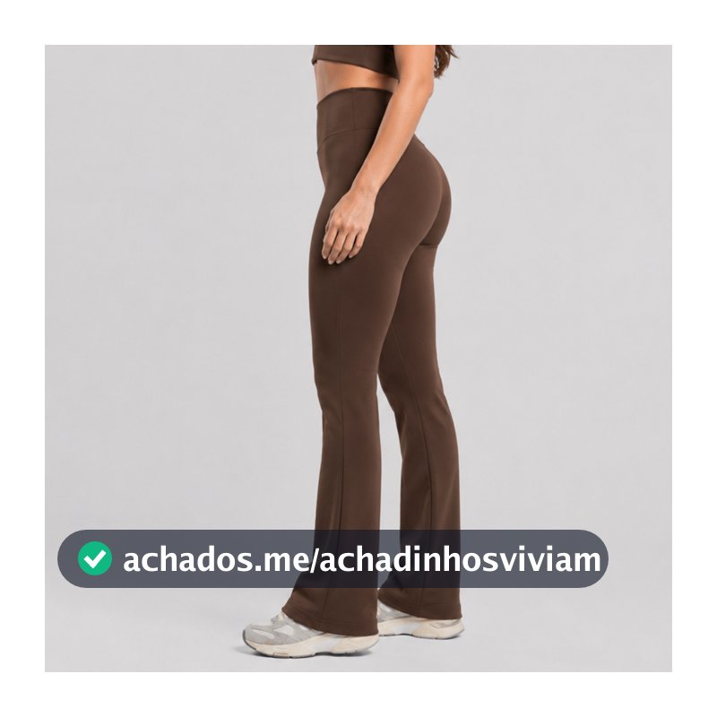 Calça Bailarina Legging Flare Reta Feminina Cintura Alta Sem Transparência Academia Fitness