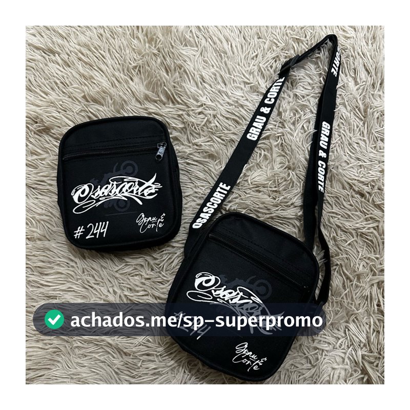Bolsa unissex com alça transversal regulável shoulder bag Osascorte 244 motoboy